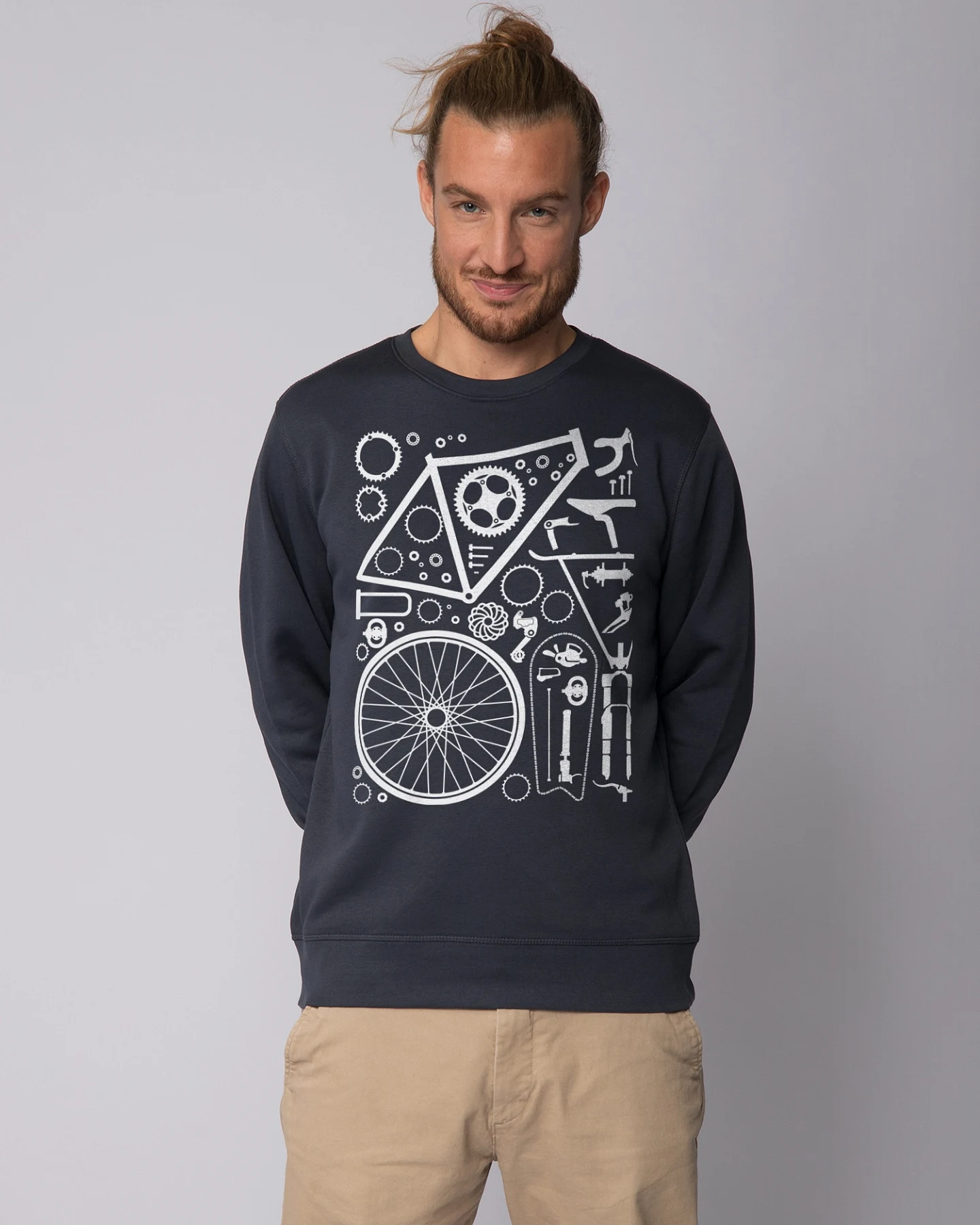 Watapparel Sweatshirt Fahrradteile – Ansicht 2