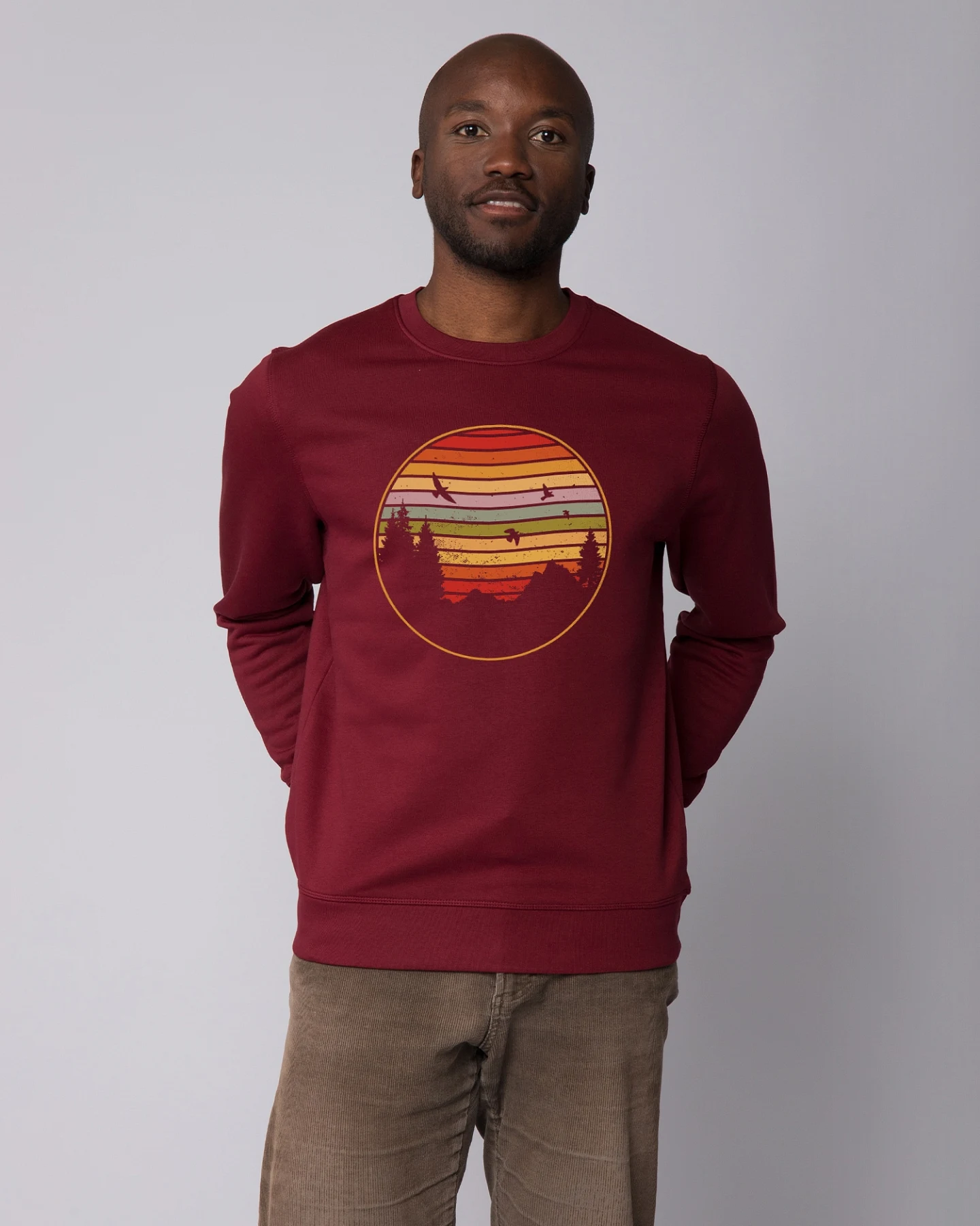 Watapparel Sweatshirt Sunset Berge & Tannen – Ansicht 2