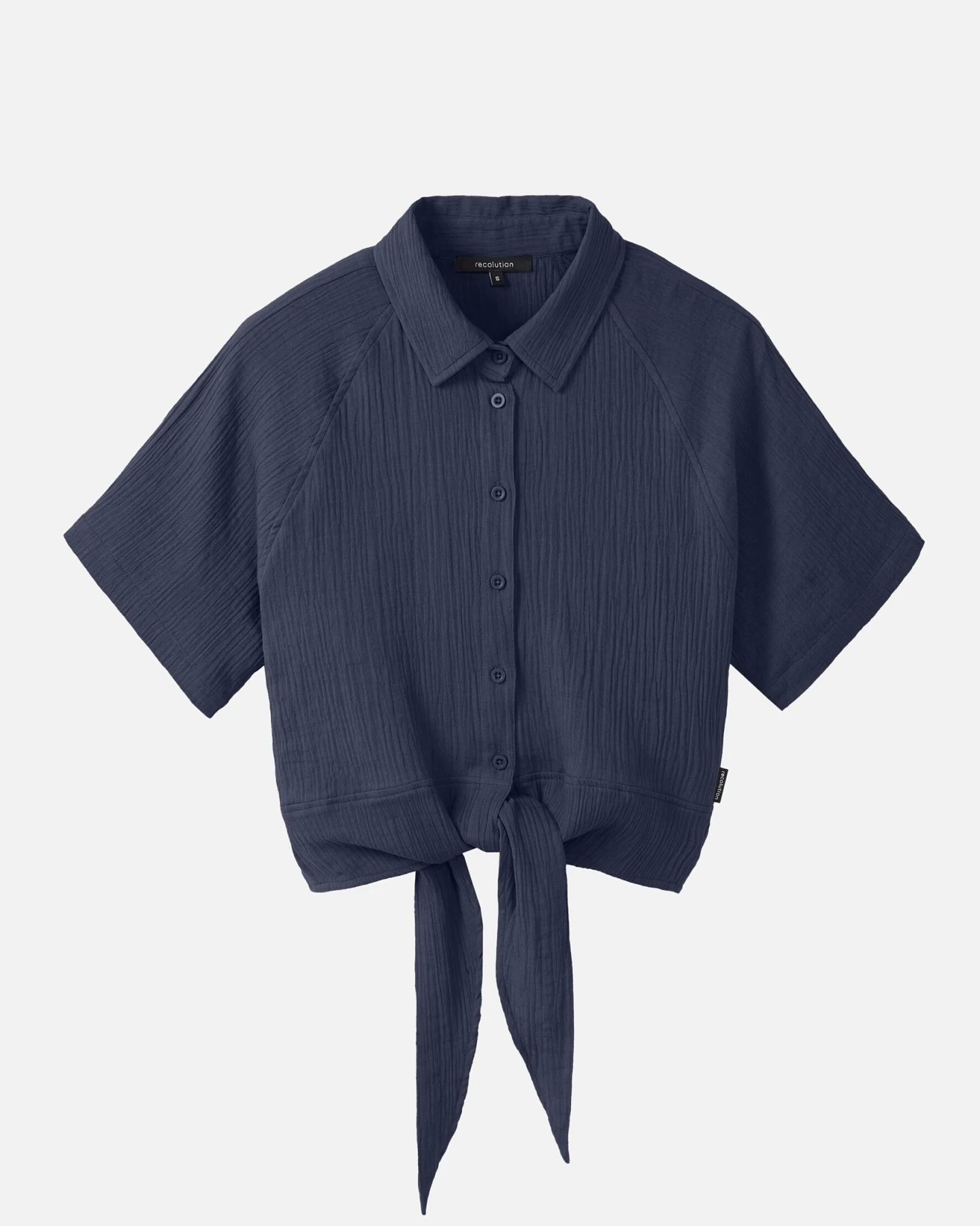 Recolution Damen vegan Bluse Tulip Navy – Ansicht 2