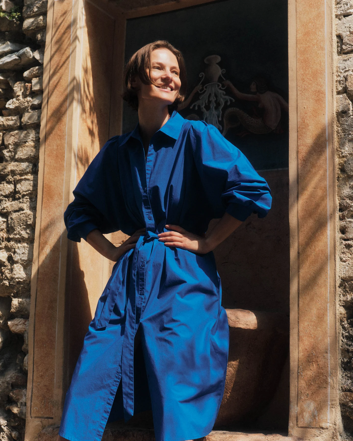 Kleid mit Kräuseln (GOTS) – Ansicht 2