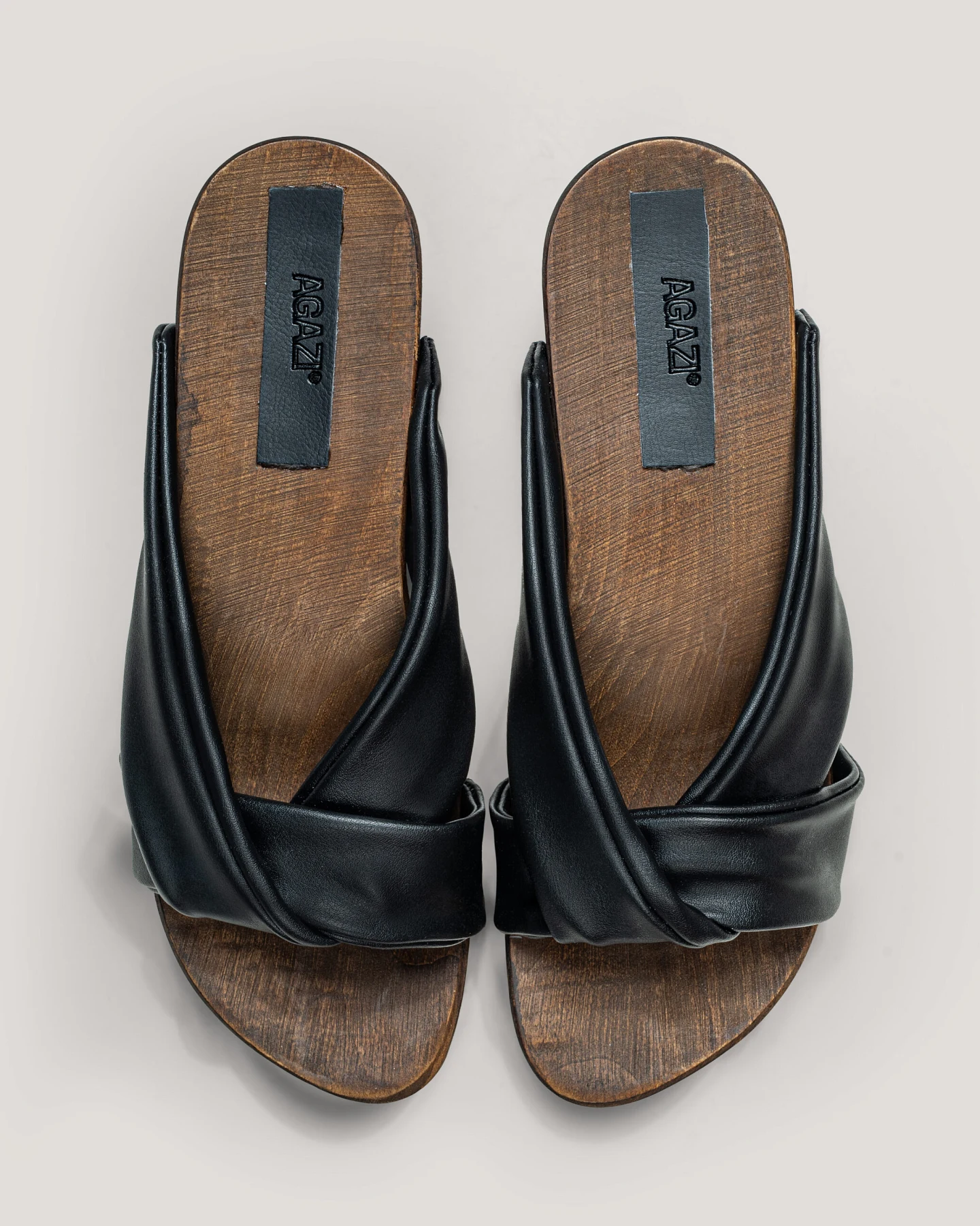 AGAZI Damen vegan Sandalen Take Me To Tokyo! Veganes Öko-Leder Schwarz – Ansicht 2