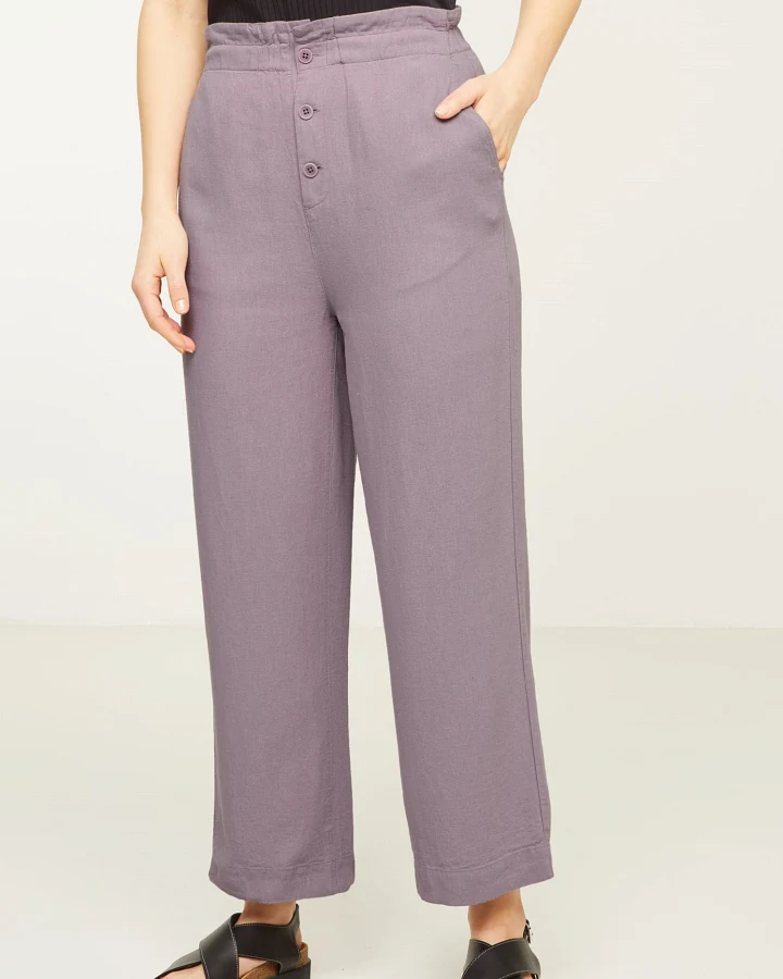Recolution Damen vegan Hose Liriope Graues Flieder