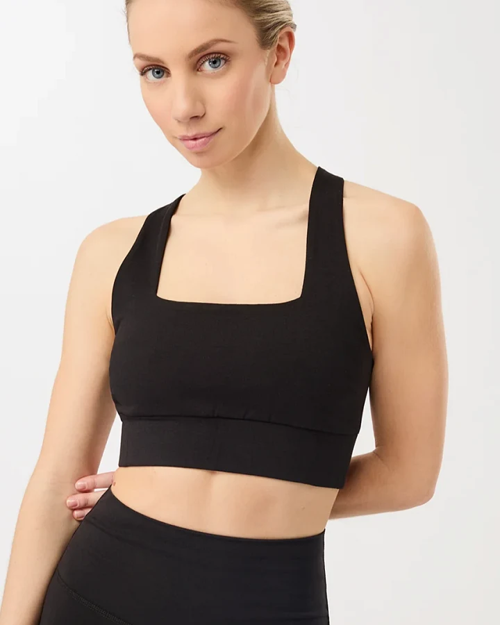 MANDALA Damen vegan Bh French Neck Schwarz