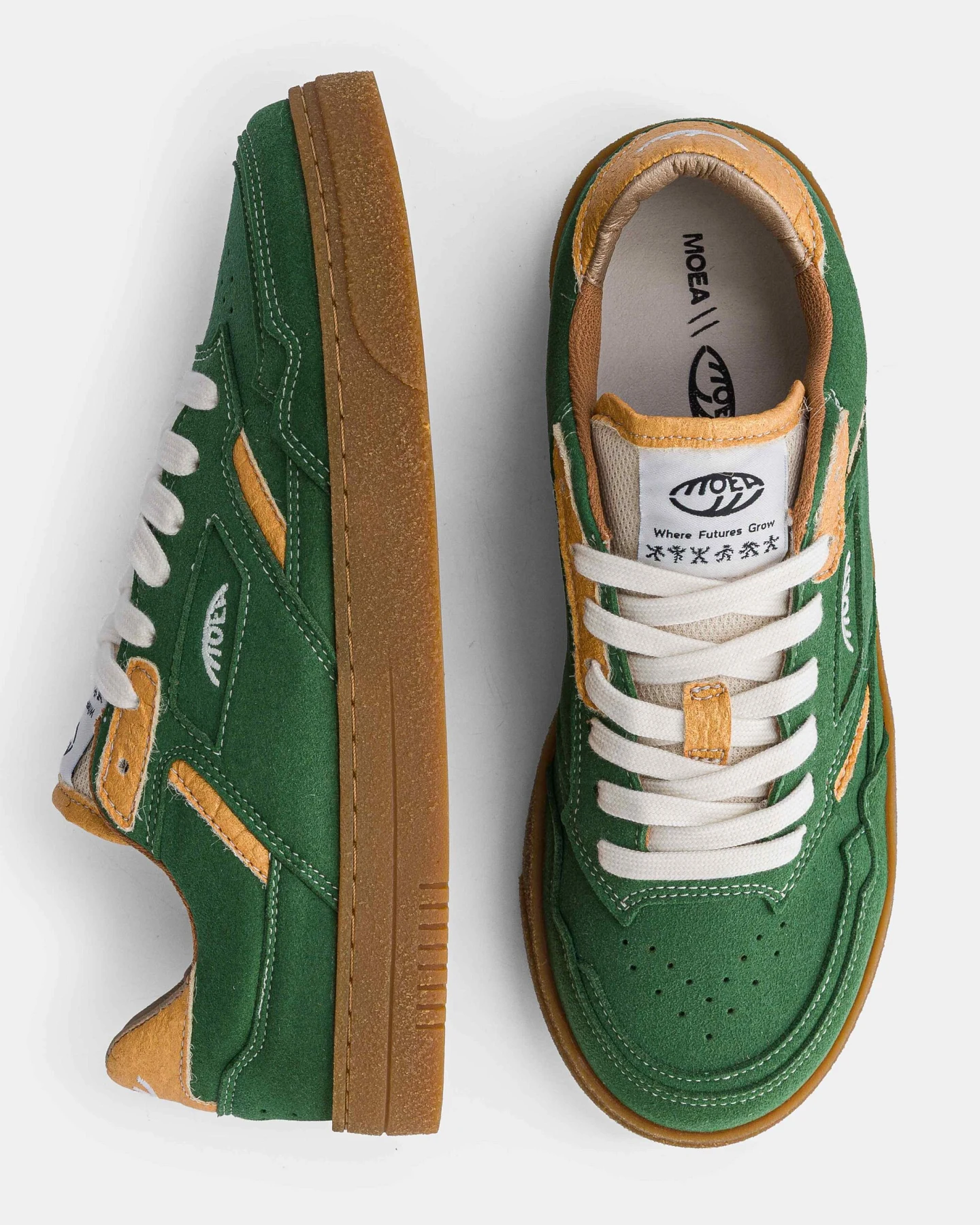 MoEa Herren vegan Sneaker Origin Low Grün & Gelbe Ananas – Ansicht 2