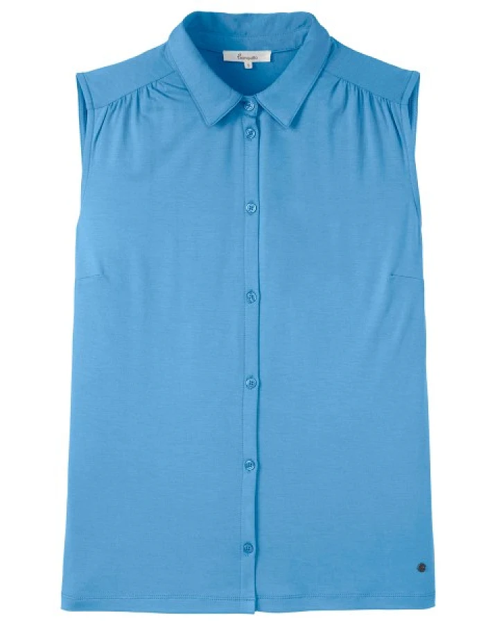 Tranquillo - Women's Feminine Bluse aus Ecovero Viskose - Top Gr XL blau