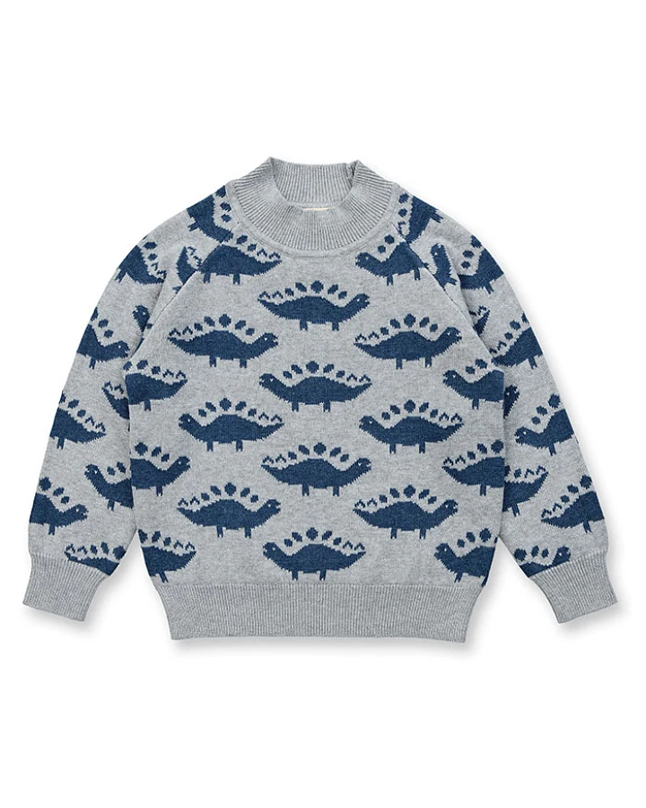 Strickpullover für Kinder mit Dinos, Modell KURUK