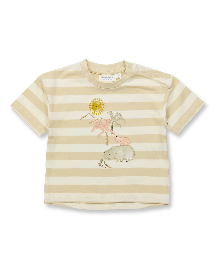 Baby T-Shirt mit Nilpferd, Modell SOPHIE