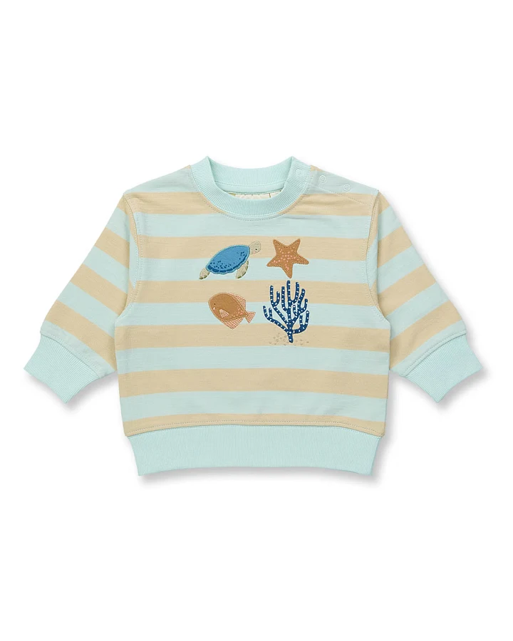 Baby Sweatshirt Meeresmotiv geringelt, Modell SIAM
