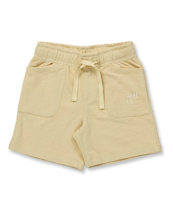 Kinder Shorts aus Slub Terry in sand, Modell MAKU