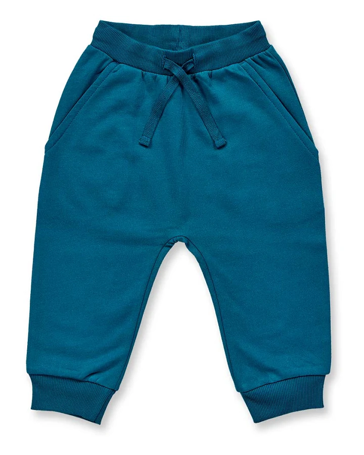 Baby Sweathose in dunklem Türkisblau, Modell PRABU