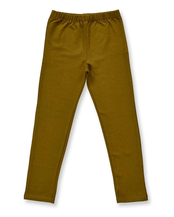 Mädchenleggins in olivgrün, Modell LINDA