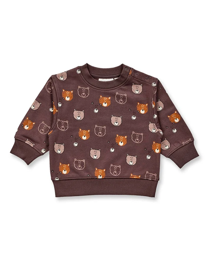 Baby Sweatshirt mit Teddydruck, Modell SIAM