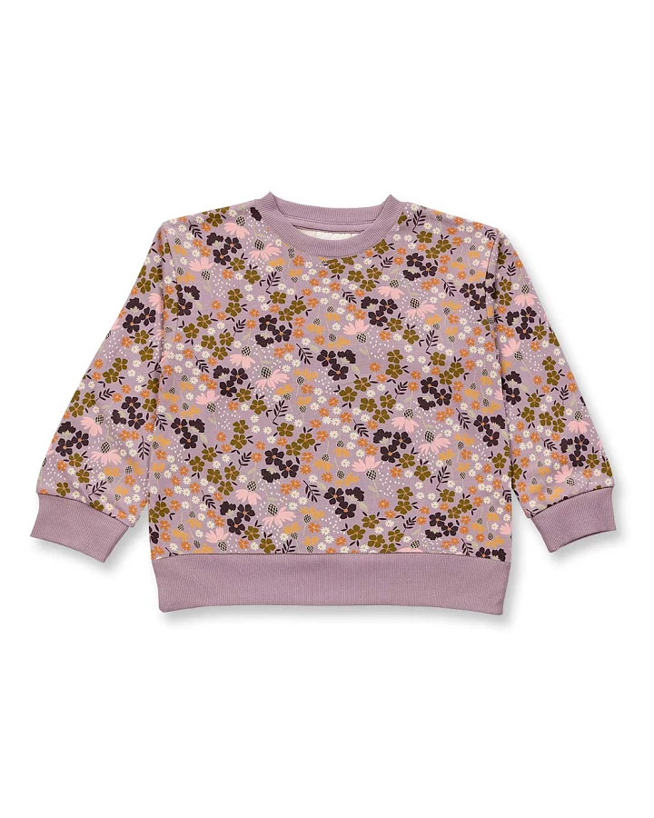 Mädchen Sweatshirt mit Blumendruck, Modell DARI
