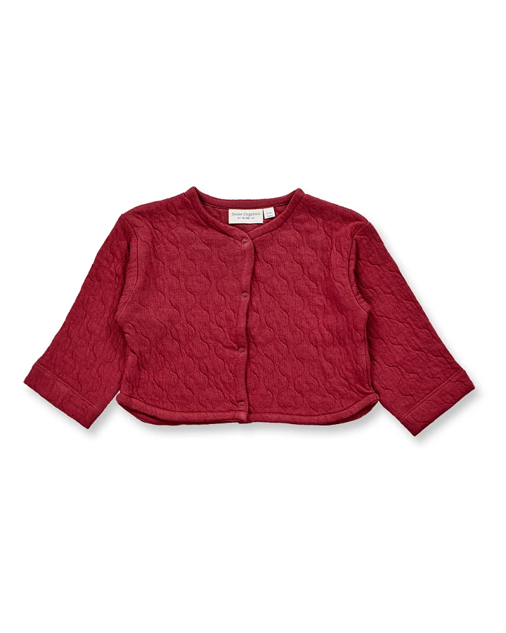 Baby Cardigan in weinrot, Modell BAOO