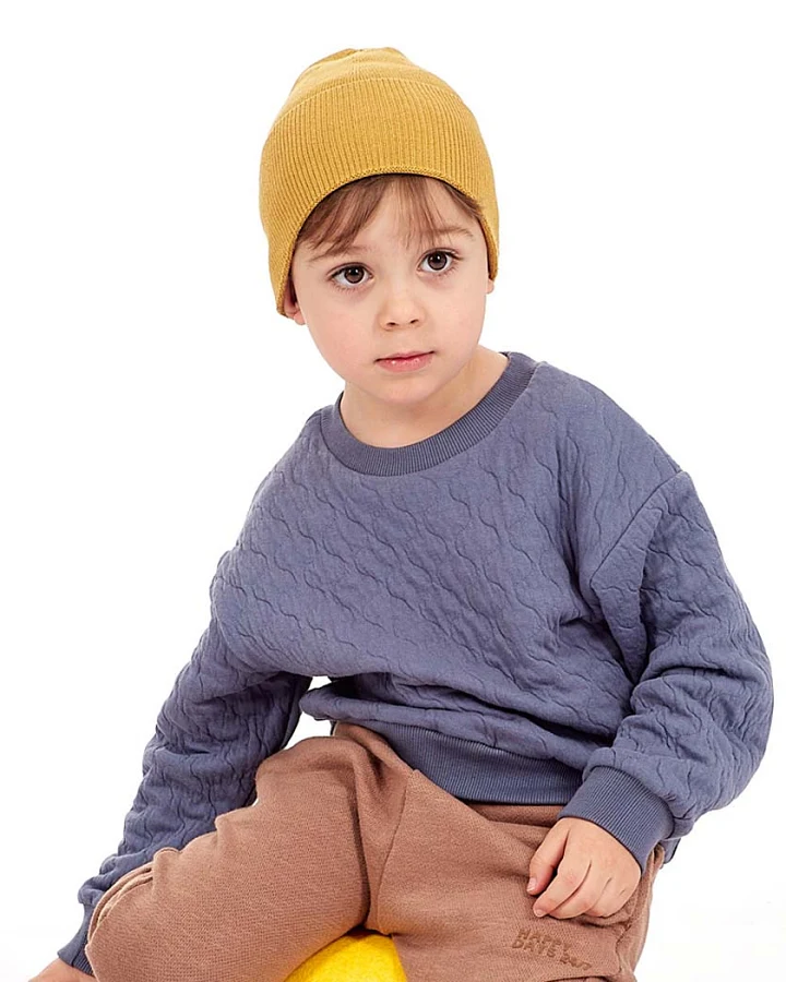 Kinder Sweatshirt in blaugrau, Modell AMILOO