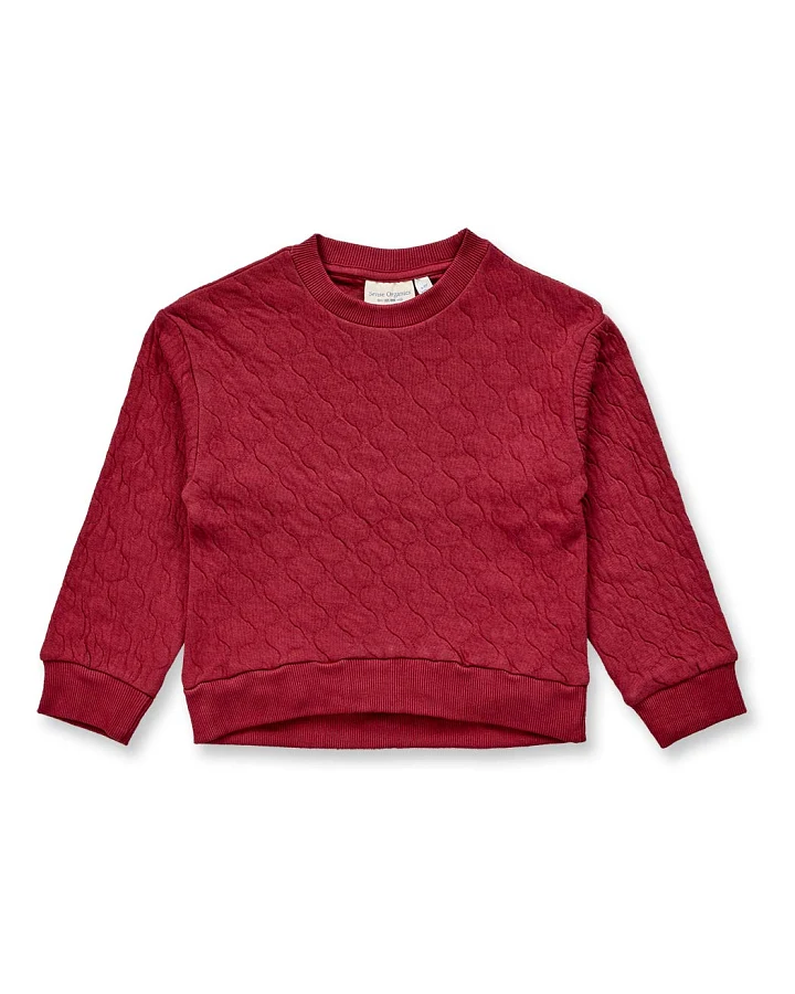 Kinder Sweatshirt in weinrot, Modell AMILOO