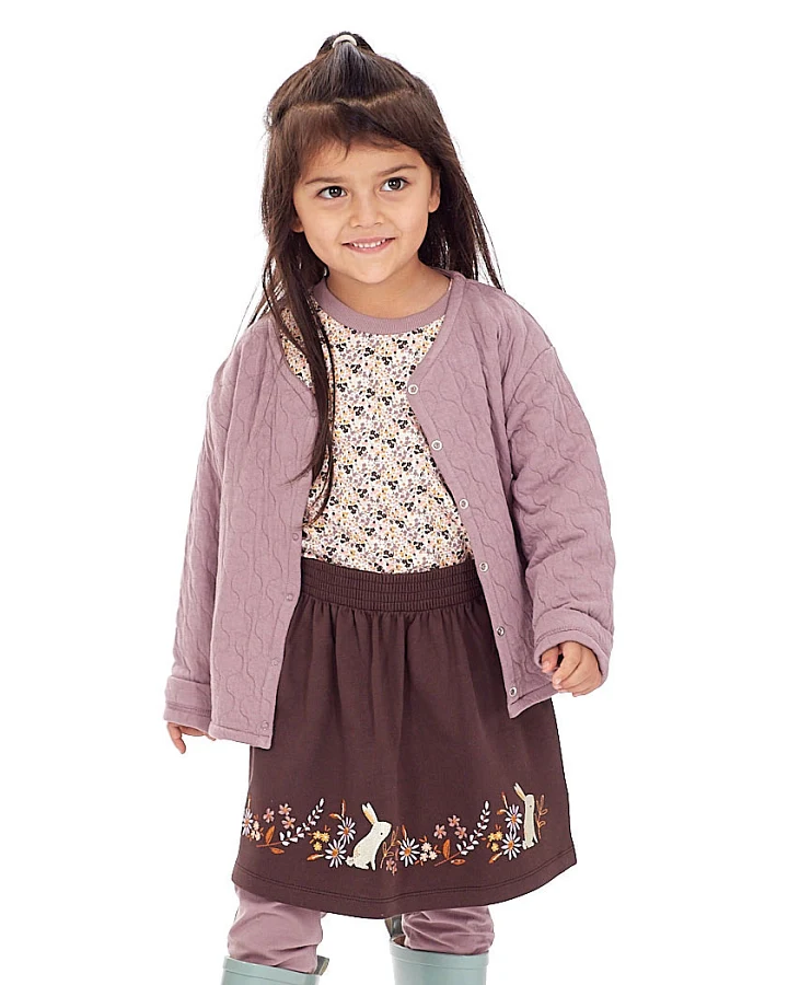 Cardigan für Kinder in mauve, Modell BAOO