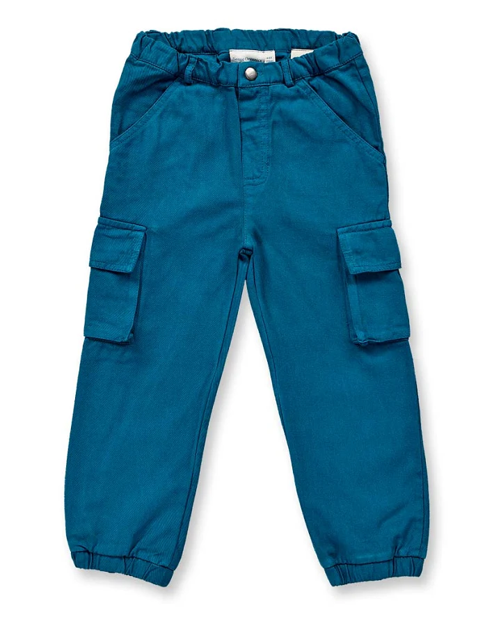 Twillhose für Jungs in dunklem Türkis, Modell TIM