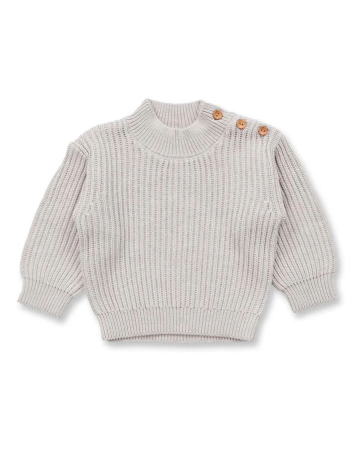 Baby Strickpullover in creme mélange, Modell VARUNY