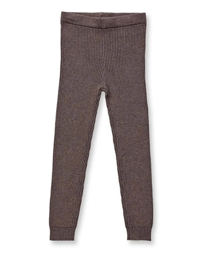 Baby Strickleggins in braun mélange, Modell YUMA