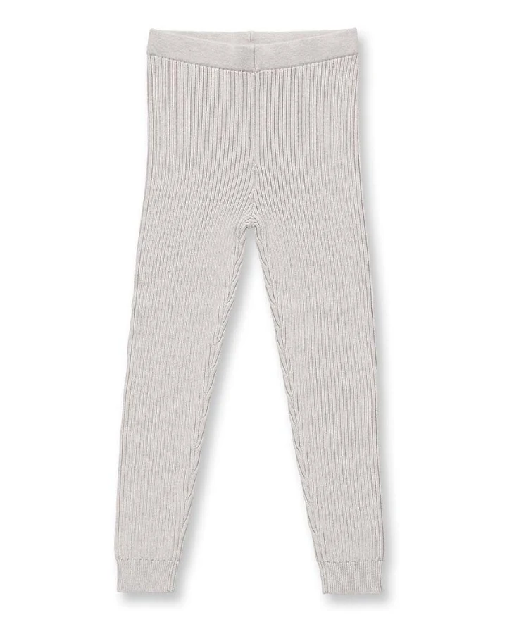 Kinder Strickleggins in creme mélange, Modell YUMA