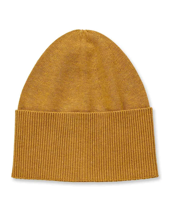 Strickmütze für Kinder in senfgelb mélange, Modell ESSIN
