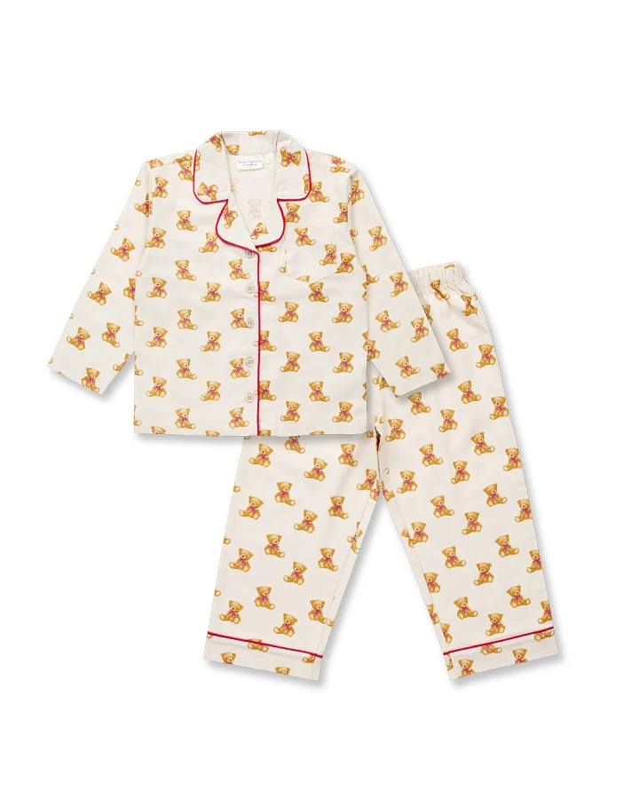 Kinder Schlafanzug mit süßem Teddy-Druck