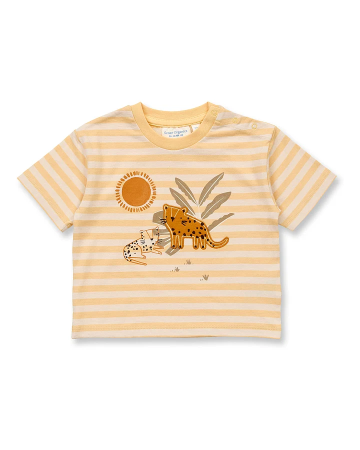 Baby T-Shirt mit Leopardenmotiv, Modell ANTON