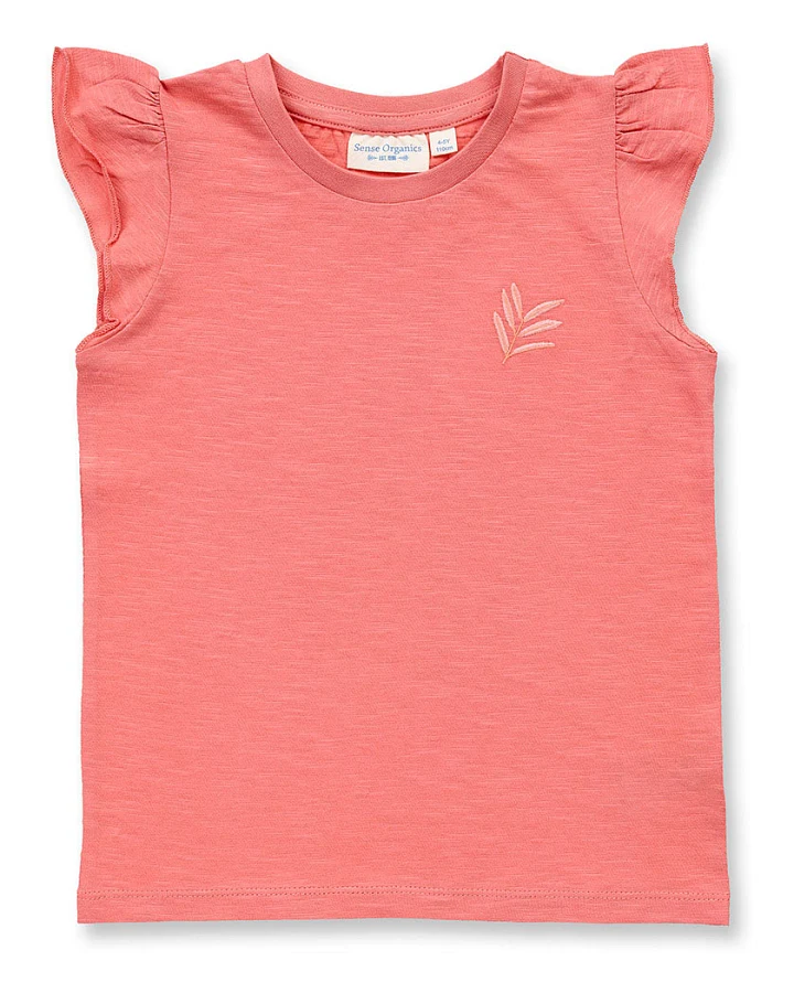 T-Shirt mit Blatt-Motiv für Mädchen, Modell NANA