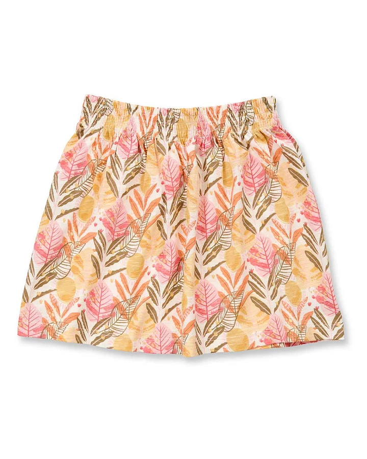Rock für Mädchen mit Blätterdruck, Modell MALIA