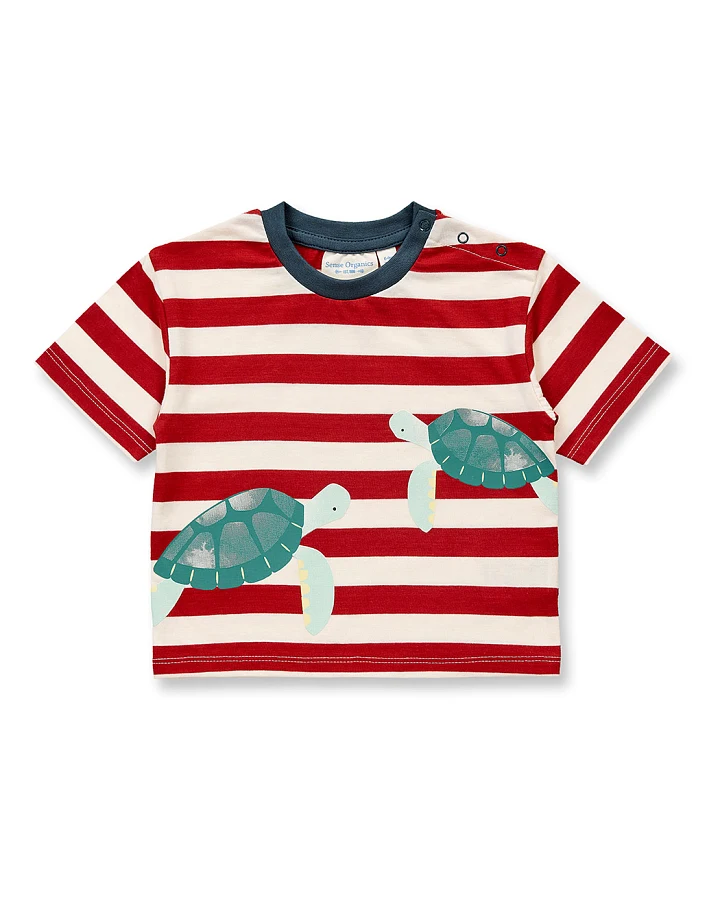 Baby T-Shirt mit Schildkröten-Druck, Modell ANTON