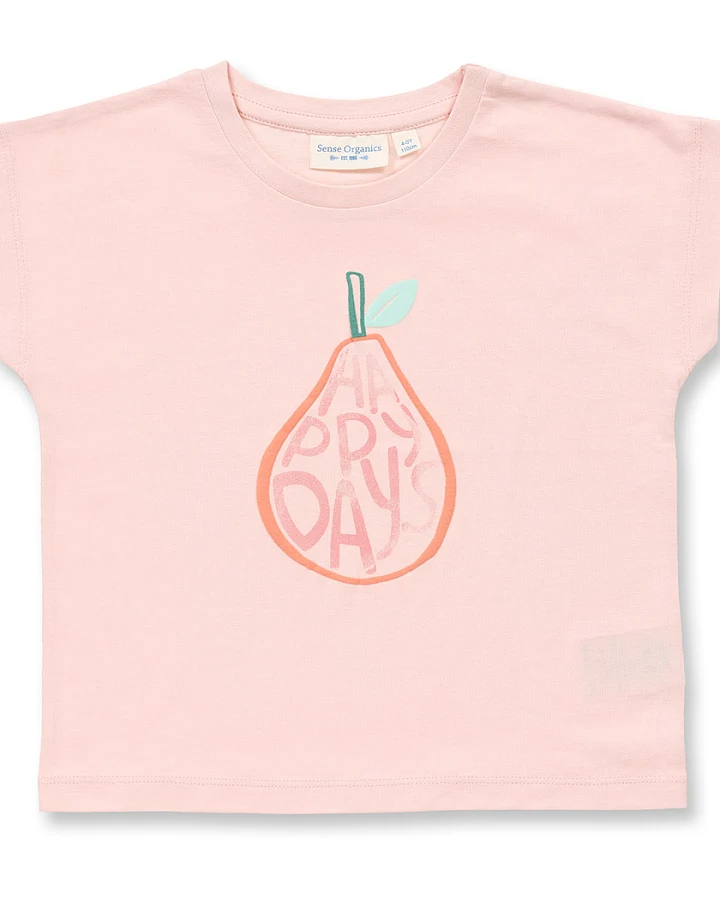 T-Shirt für Mädchen mit Birnendruck, Modell DORA
