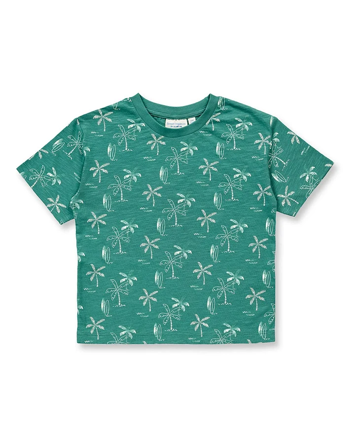 Kinder T-Shirt mit Palmen-Druck, Modell ANTON