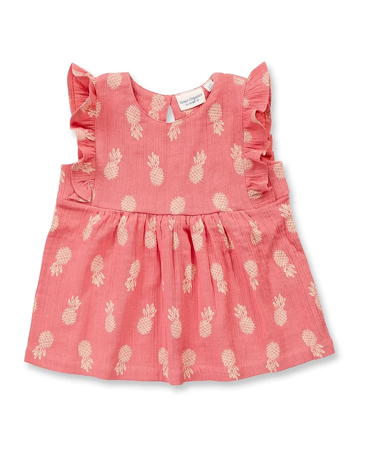 Babybluse mit Ananas-Druck, Modell ASTA