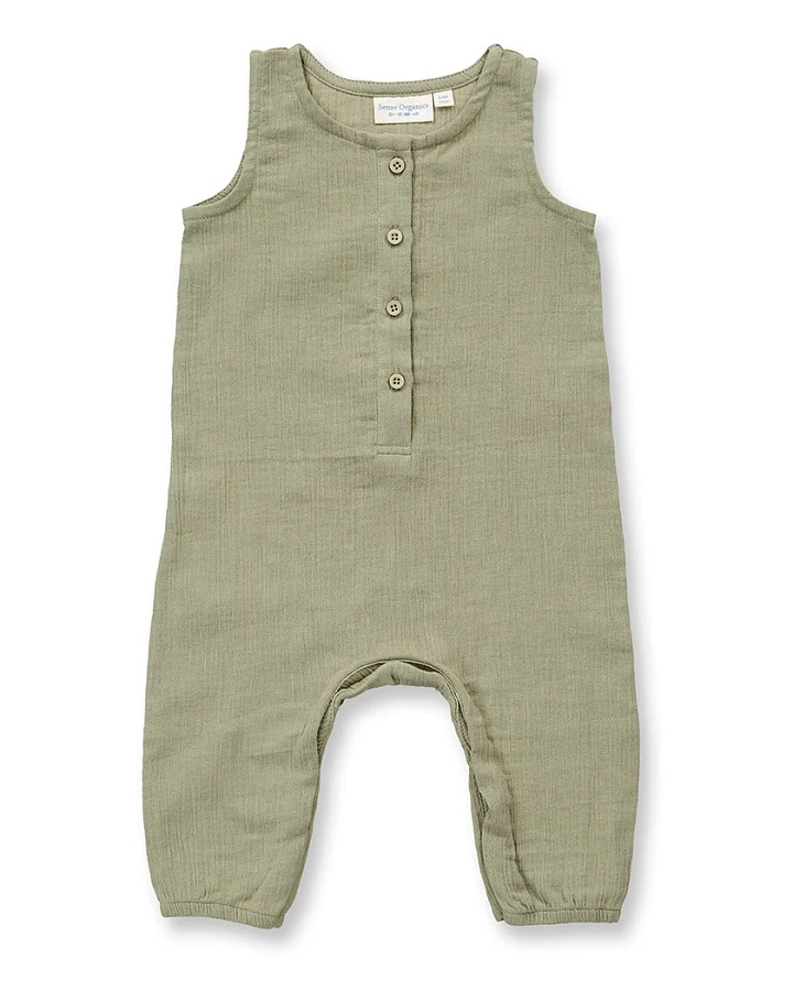 Baby Overall in seegrasgrün, Modell MARIS