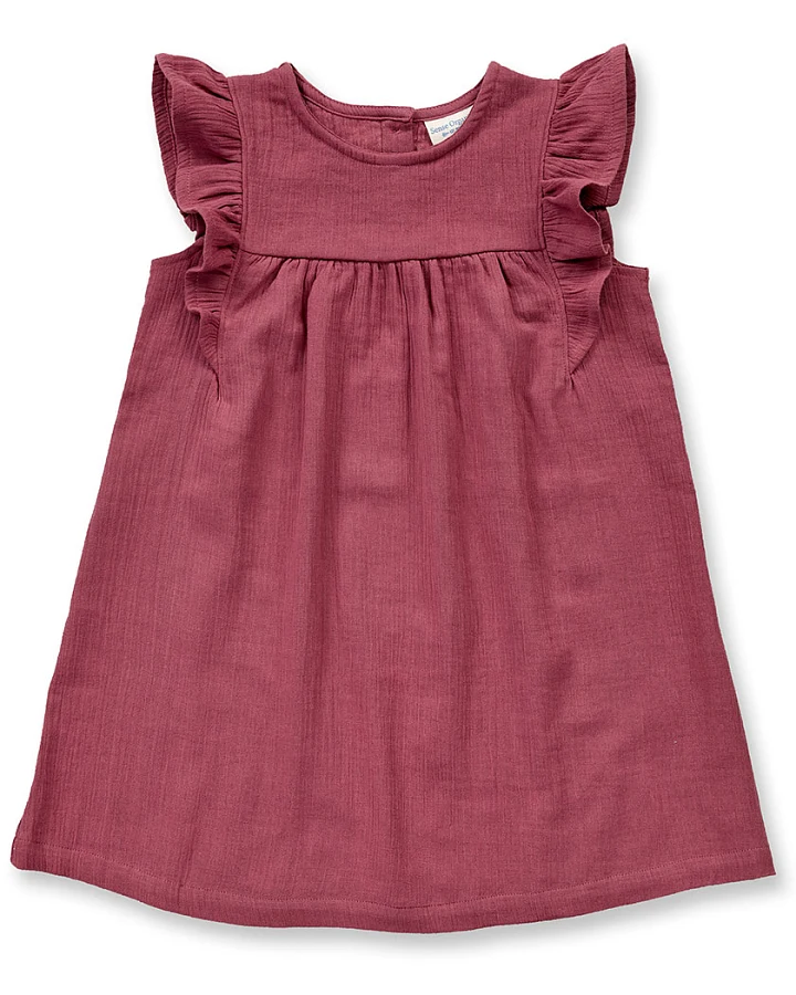 Mädchenkleid in rosenbraun, Modell FRANJA