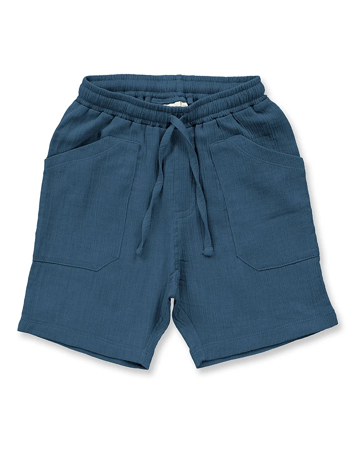 Shorts für Kinder in dunklem Petrol, Modell PAK