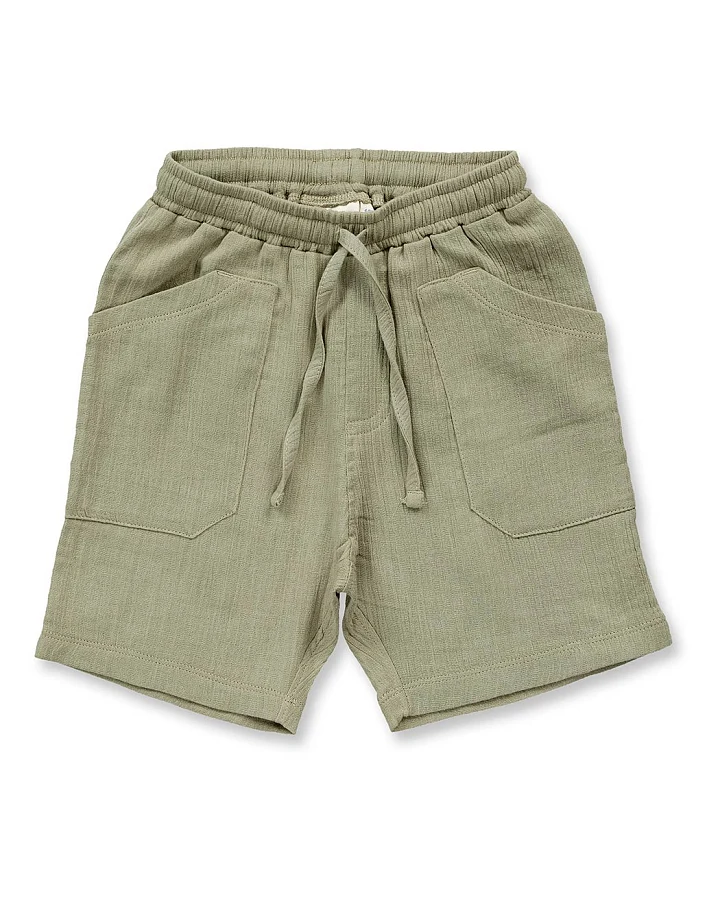 Shorts für Kinder in seegrasgrün, Modell PAK