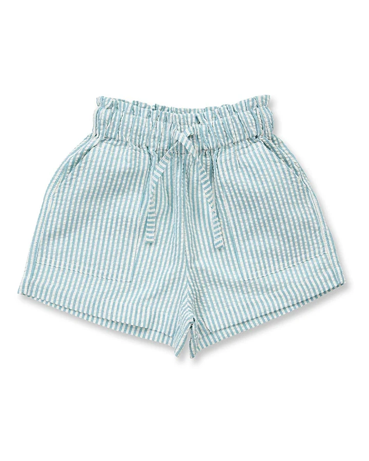 Mädchen Shorts blau-weiß geringelt, Modell OLIVIA