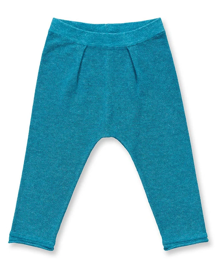 Baby Strickleggings in hellem Türkis, Modell PABLO