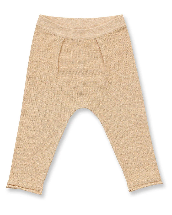 Baby Strickleggings in sandbeige, Modell PABLO