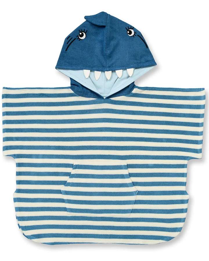 Poncho mit Hai-Motiv, Modell ALVI