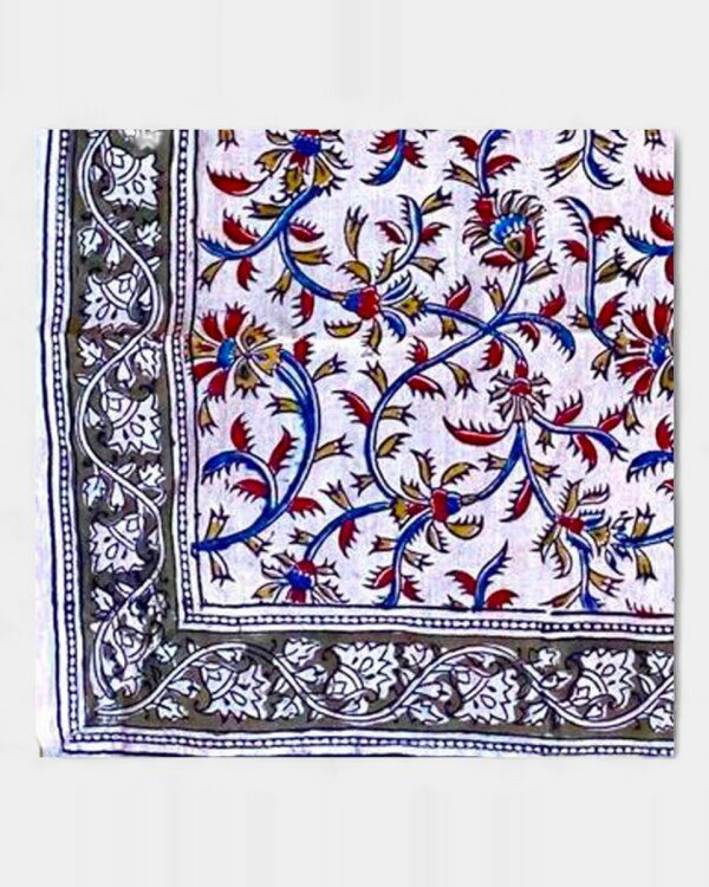Der Lindwurm Kalamkari- Tuch (55x55 cm), Handdruck mit Pflanzenfarben – Ansicht 2