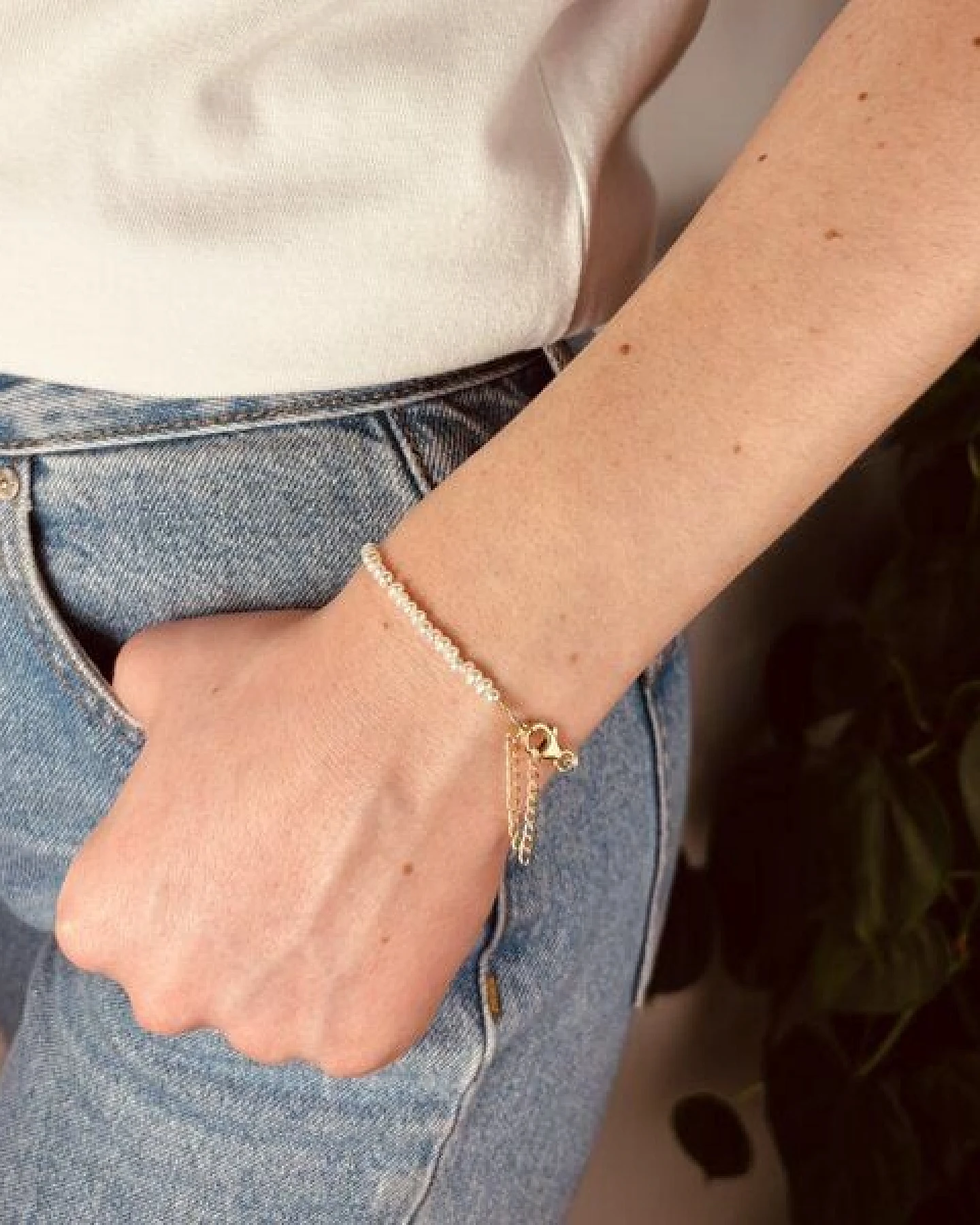 Purewater Upcycling-Armband aus Süßwasserperlen (Unisex) – Ansicht 3