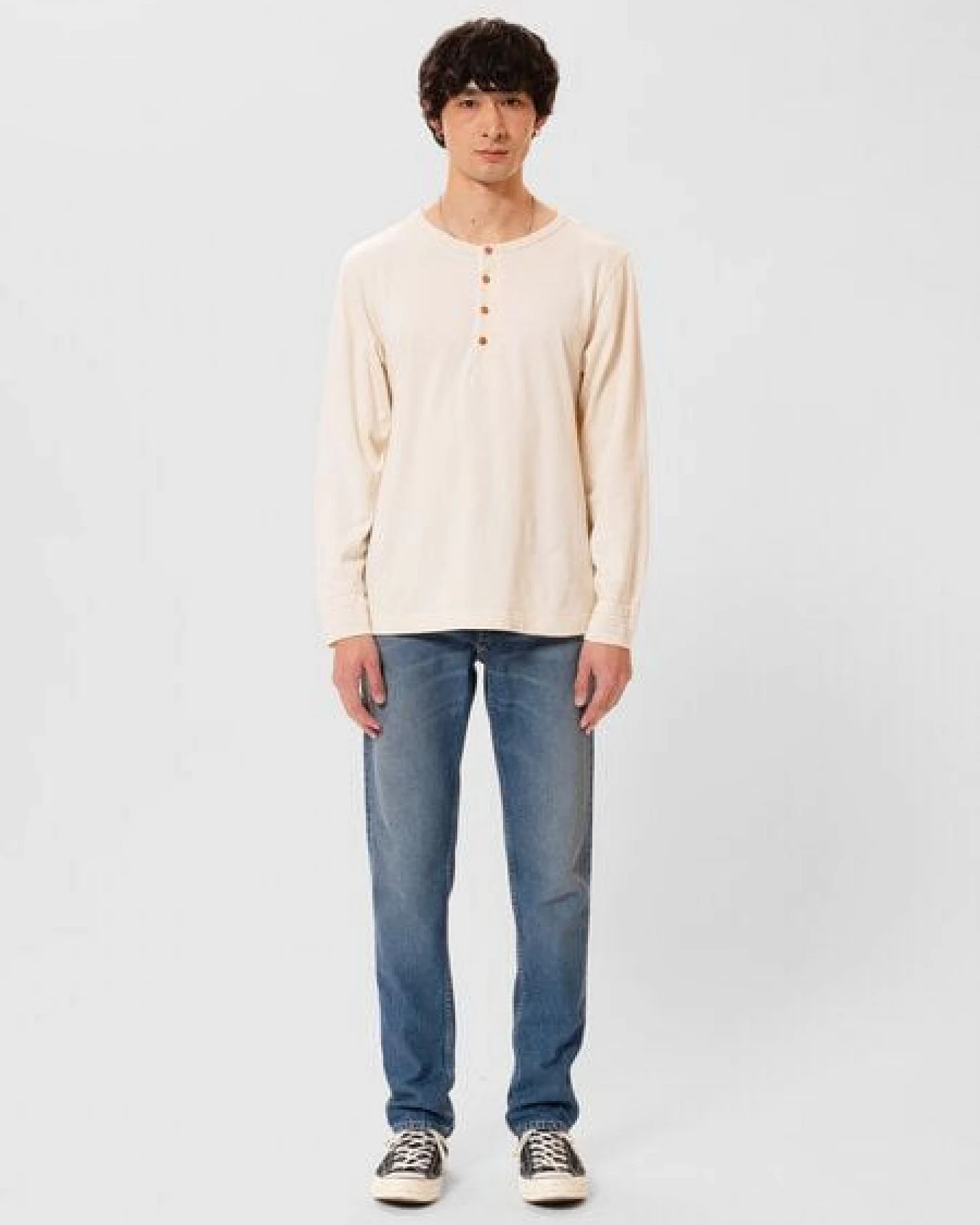 Nudie Jeans Steady Eddie II - Blue Haze – Ansicht 4