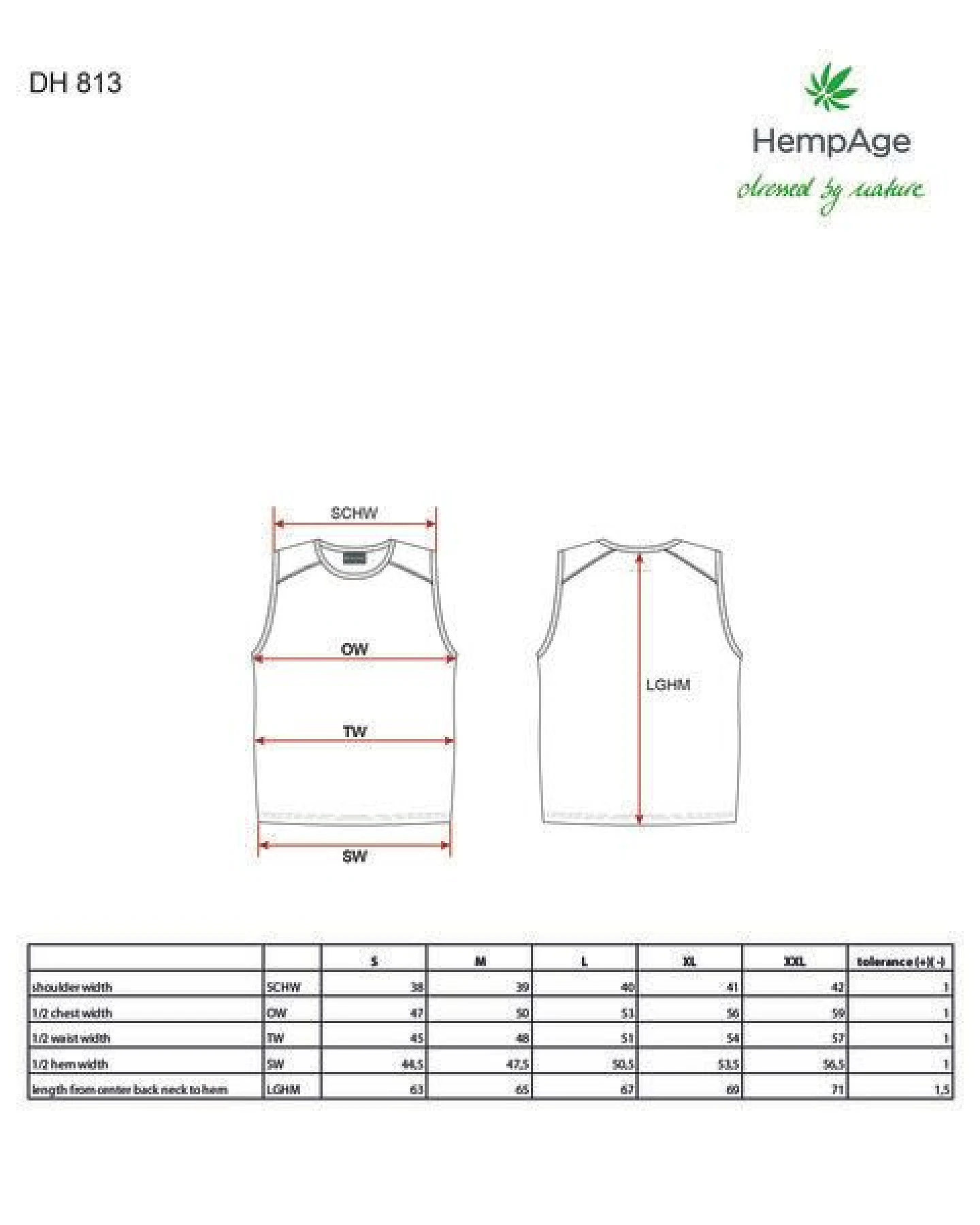 HempAge Herren Yoga Tank Top Hanf/Biobaumwolle – Ansicht 3