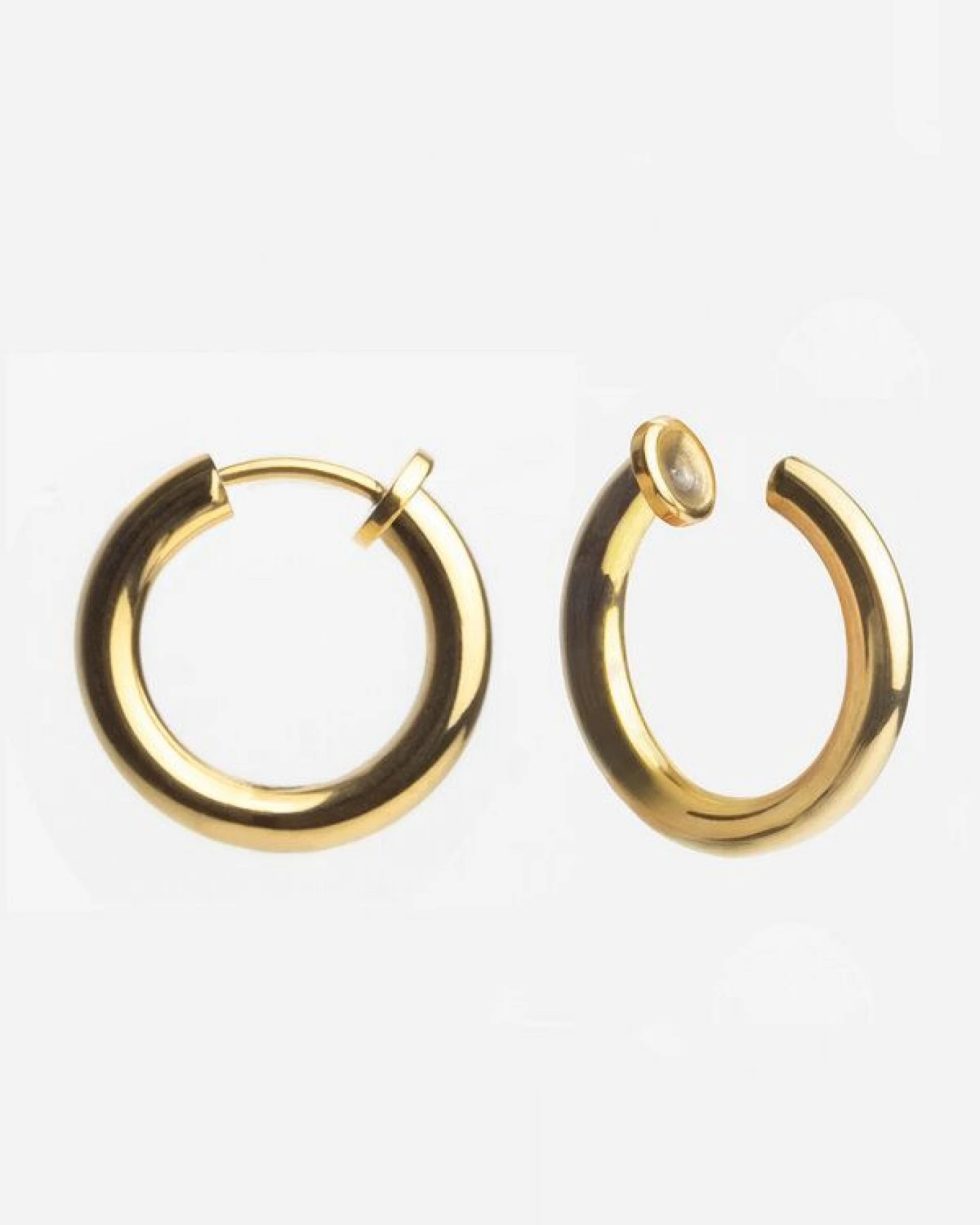 ALEXASCHA Gold Clip Creolen mit Anhänger – Ansicht 4