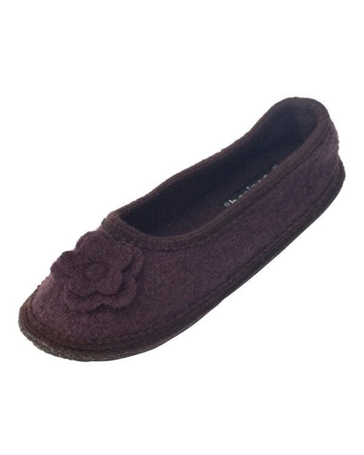 Bacinas Warme Ballerina Hausschuhe Damen Schurwolle Wollwalk Filzsohle – Ansicht 2