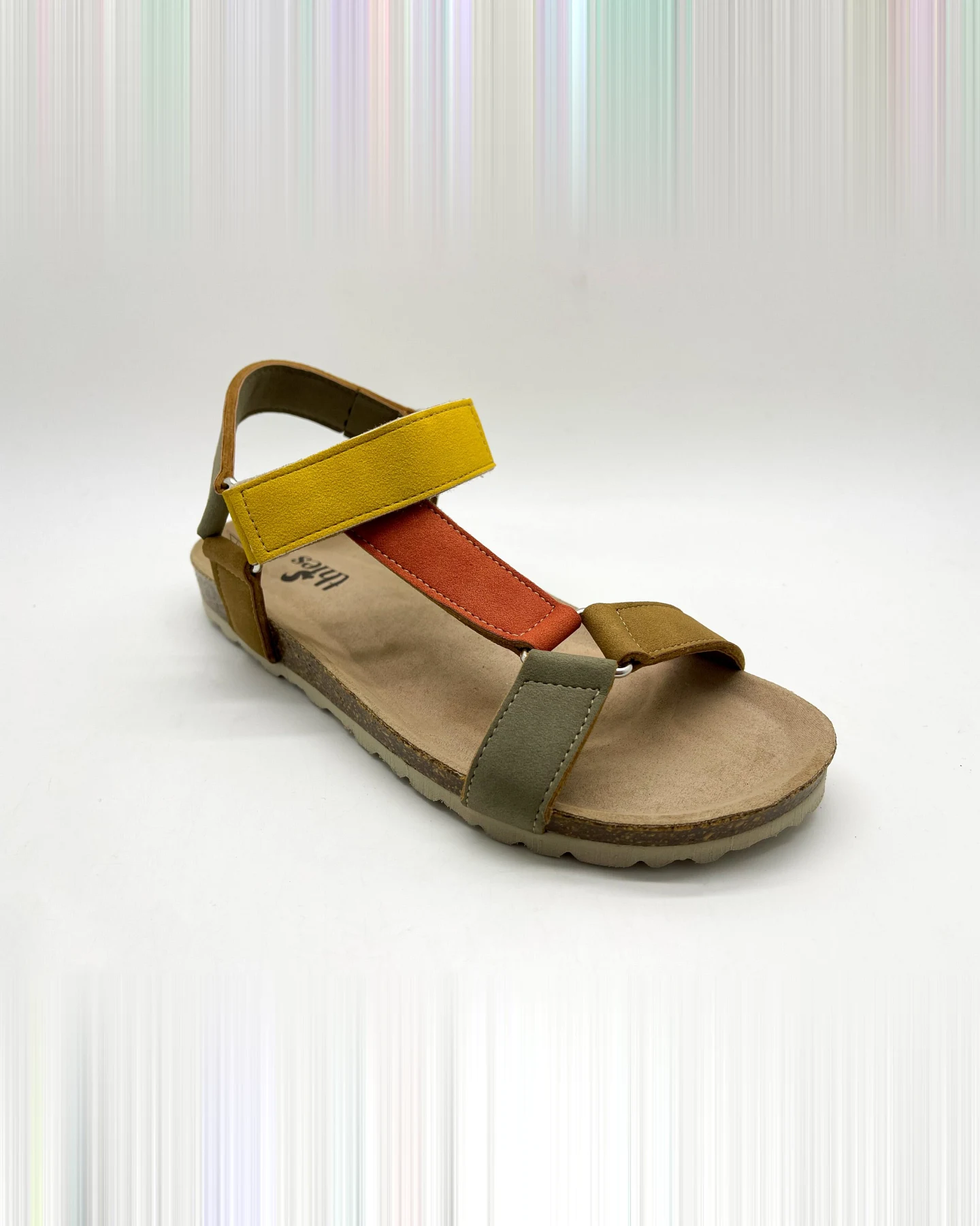 thies Damen vegan Sandalen Eco Bio Trek Vegan Multi Earth Gelb & Grün – Ansicht 2