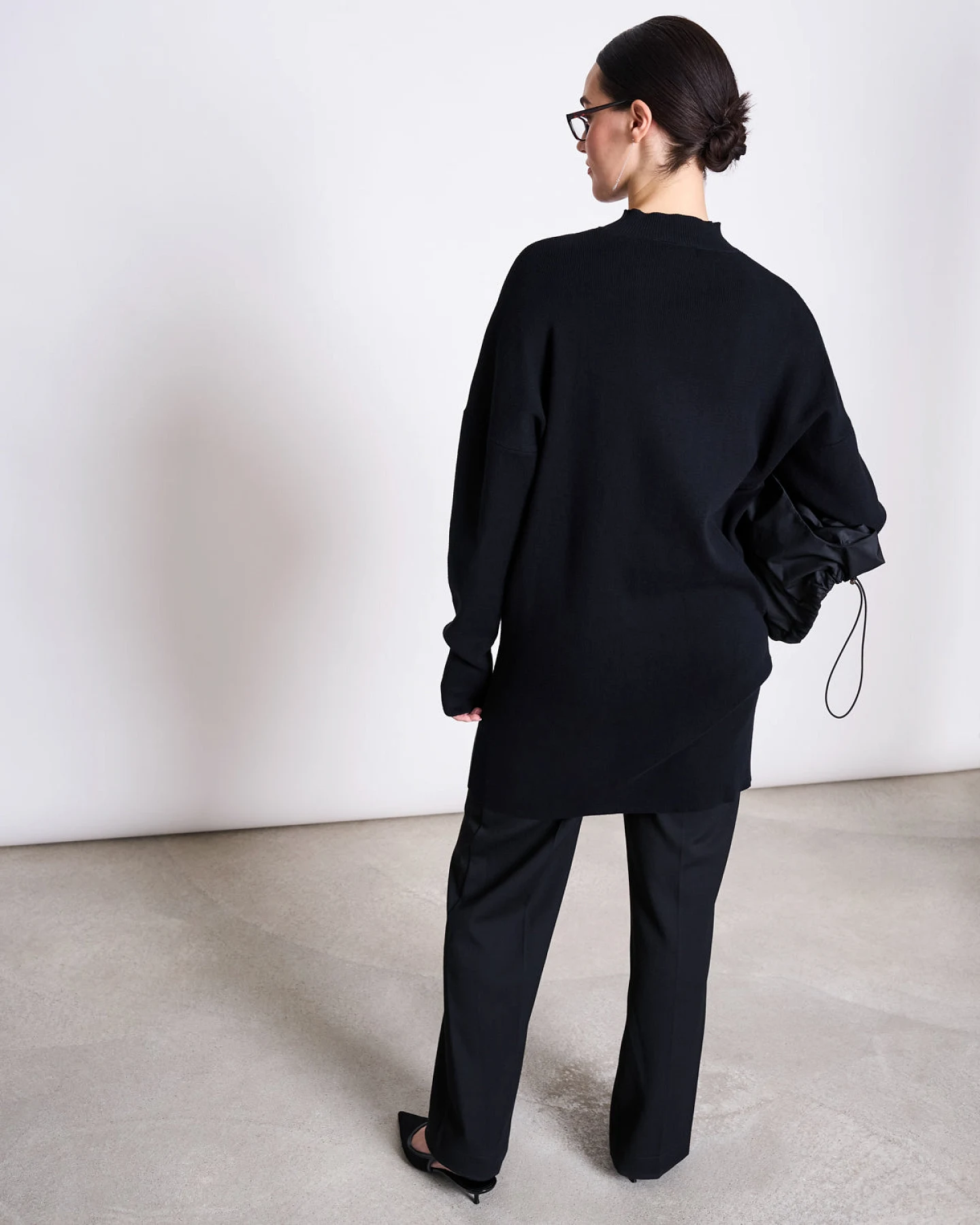 JAN 'N JUNE Damen vegan Strickkleid Nuna Schwarz – Ansicht 2